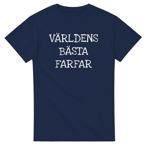 T-shirt med vit text Världens bästa farfar