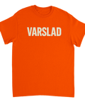 T-shirt med stor text "Varslad" för arbetare som blivit varslade