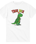 T-shirt med tecknad dinosaurie Tree Rex i humoristisk ordvitsdesign