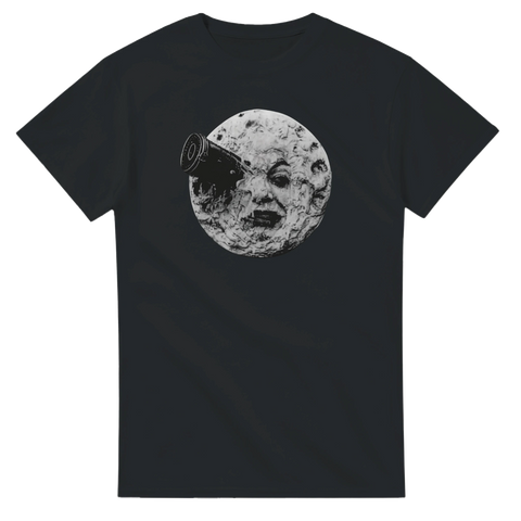 T-shirt med måne och raket – filmklassikerinspirerat motiv – svart