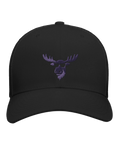 svart truckerkeps med lila älgmotiv Purple Moose