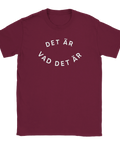T-shirt med texten Det är vad det är i böjd form