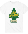 Vit EPA Raggare t-shirt med grön Wunderbaum, texten EPA Raggare och Ströga – perfekt för raggen och bilträffar