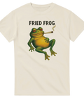 Rolig t-shirt med groda som röker och texten Fried Frog.