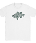 Vit t-shirt Classic med grafiskt fiskmotiv i detaljerad design