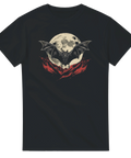 Halloween t-shirt med fladdermus och måne