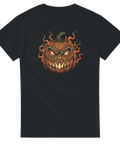 Halloween t-shirt med ond pumpa