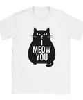 T-shirt med texten I Meow You och en svart kattillustration