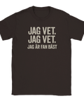 Snygg t-shirt med texten “Jag vet. Jag vet. Jag är fan bäst”