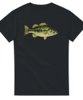 T-shirt med motiv av largemouth bass för sportfiske