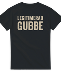 T-shirt med texten Legitimerad Gubbe, svart
