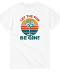 T-shirt med texten Let the Fun Be Gin och retro ginmotiv
