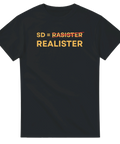Svart t-shirt med politiskt textmotiv – SD = Realister