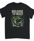 T-shirt med hoppande gädda och texten Release The Beast