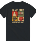 Humor t-shirt med satirtryck Same Shit Different Hat