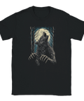 Skräck t-shirt med ylande varulv i skogen