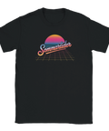 Sommartider T-shirt med retro 80-tals solnedgång
