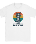 Rolig T-shirt med katt och texten Stay Pawsome