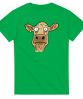 T-shirt med stirrande ko i tecknad stil 