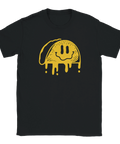 Svart t-shirt med gul taco i form av en smiley