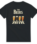 Humoristisk T-shirt med parodi på The Beatles och öltema
