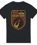 Svart t-shirt med USSR-DDR retro rymdpatch