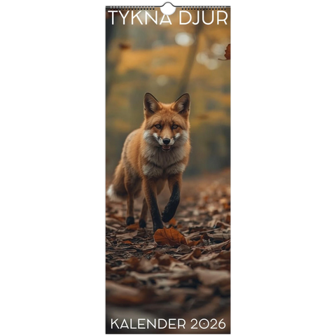 Tykna Djur kalender 2026 med räv i höstmotiv