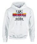 Retro hoodie med VHS-design i vintage stil